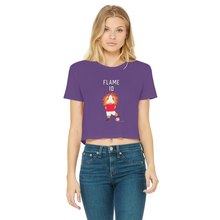 Load image into Gallery viewer, Teenage Cropped T-Shirt - Flame the Footballer Guinea Pig