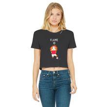 Load image into Gallery viewer, Teenage Cropped T-Shirt - Flame the Footballer Guinea Pig