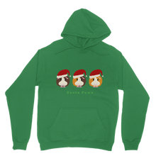 Load image into Gallery viewer, Adult Guinea Pig Hoodie - Santa Paws