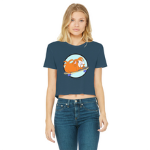 Load image into Gallery viewer, Teen Cropped T-Shirt - Skater Pig - Guinea Pig
