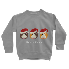 Load image into Gallery viewer, Kids Guinea Pig Sweatshirt - Santa Paws