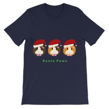 Load image into Gallery viewer, Kids Guinea Pig T-Shirt - Santa Paws