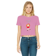 Load image into Gallery viewer, Teenage Cropped T-Shirt - Flame the Footballer Guinea Pig