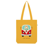 Load image into Gallery viewer, Red and Cream Camper Organic Tote Bag