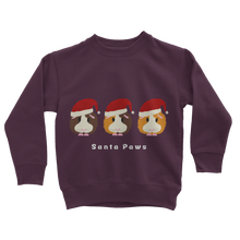 Load image into Gallery viewer, Kids Guinea Pig Sweatshirt - Santa Paws