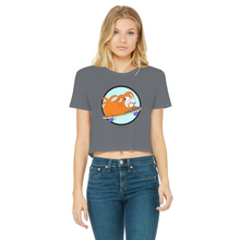 Load image into Gallery viewer, Teen Cropped T-Shirt - Skater Pig - Guinea Pig