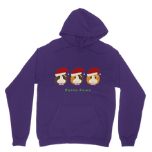 Load image into Gallery viewer, Adult Guinea Pig Hoodie - Santa Paws