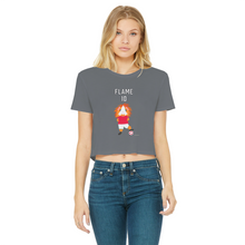 Load image into Gallery viewer, Teenage Cropped T-Shirt - Flame the Footballer Guinea Pig