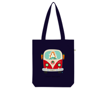 Load image into Gallery viewer, Red and Cream Camper Organic Tote Bag