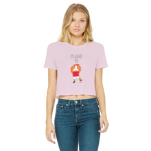 Load image into Gallery viewer, Teenage Cropped T-Shirt - Flame the Footballer Guinea Pig