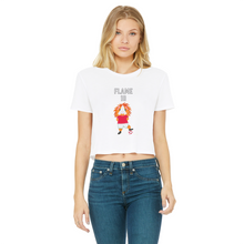 Load image into Gallery viewer, Teenage Cropped T-Shirt - Flame the Footballer Guinea Pig