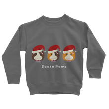 Load image into Gallery viewer, Kids Guinea Pig Sweatshirt - Santa Paws