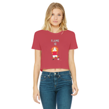 Load image into Gallery viewer, Teenage Cropped T-Shirt - Flame the Footballer Guinea Pig