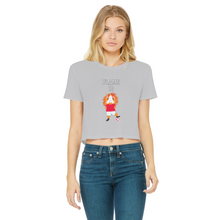 Load image into Gallery viewer, Teenage Cropped T-Shirt - Flame the Footballer Guinea Pig