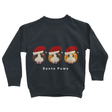 Load image into Gallery viewer, Kids Guinea Pig Sweatshirt - Santa Paws