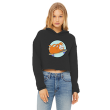 Load image into Gallery viewer, Teen Cropped Hoodie - Skater Pig - Guinea Pig