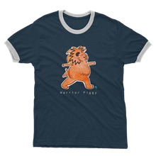 Load image into Gallery viewer, Warrior Piggy Adult Ringer T-Shirt