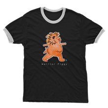 Load image into Gallery viewer, Warrior Piggy Adult Ringer T-Shirt