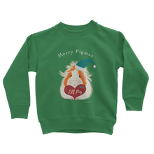 Load image into Gallery viewer, Christmas Guinea Pig Kids Sweatshirt - Elf Pig