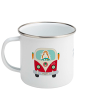 Load image into Gallery viewer, Mug (Enamel) - Pickle Piggy Guinea Pig Campervan
