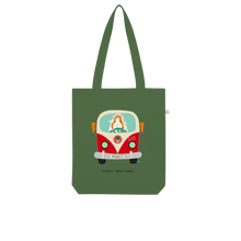 Load image into Gallery viewer, Red and Cream Camper Organic Tote Bag
