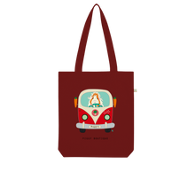 Load image into Gallery viewer, Red and Cream Camper Organic Tote Bag
