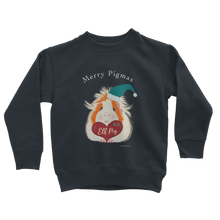 Load image into Gallery viewer, Christmas Guinea Pig Kids Sweatshirt - Elf Pig
