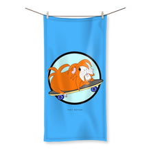 Load image into Gallery viewer, Skater Pig Light Blue Towel
