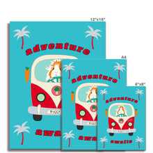 Load image into Gallery viewer, Fine Art Print - Pickle Piggy Guinea Pig Campervan
