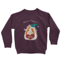 Load image into Gallery viewer, Christmas Guinea Pig Kids Sweatshirt - Elf Pig

