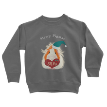 Load image into Gallery viewer, Christmas Guinea Pig Kids Sweatshirt - Elf Pig
