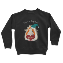 Load image into Gallery viewer, Christmas Guinea Pig Kids Sweatshirt - Elf Pig
